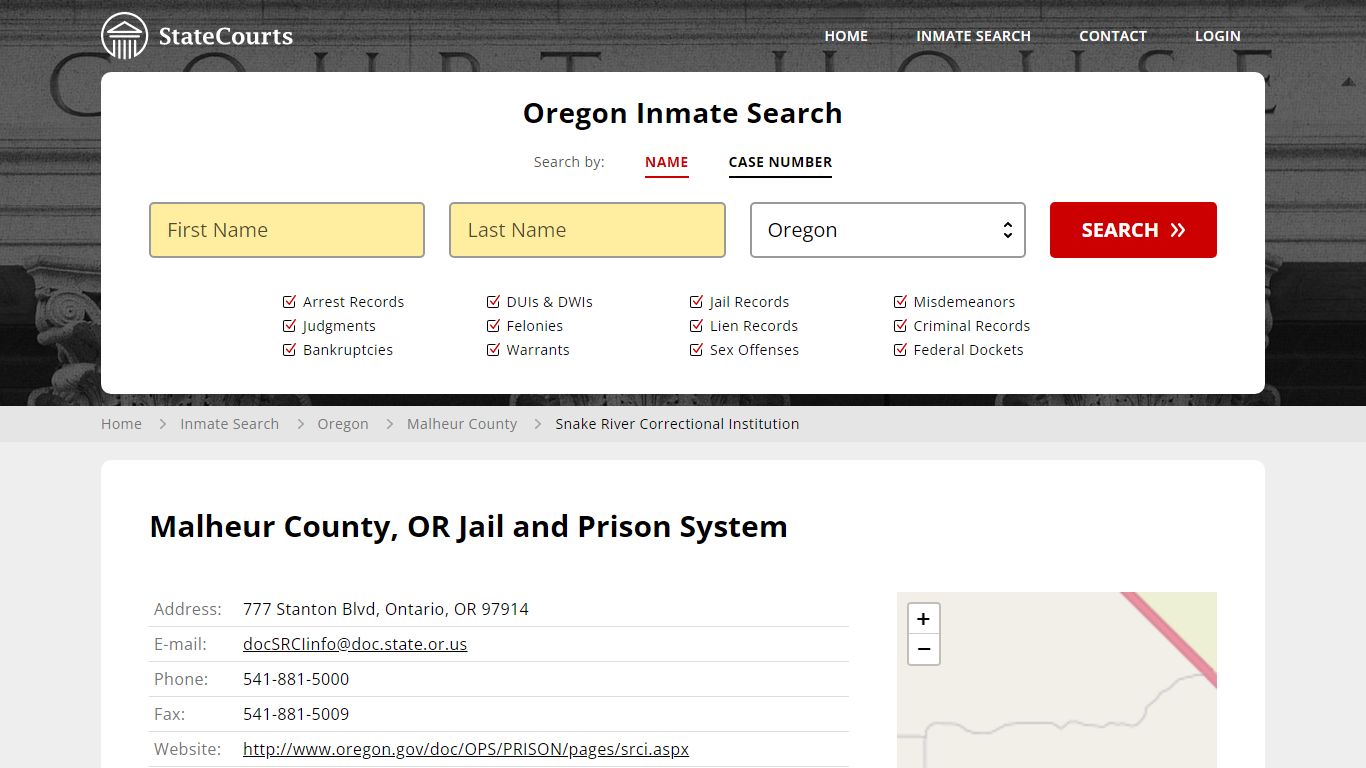 Snake River Correctional Institution Inmate Records Search, Oregon ...